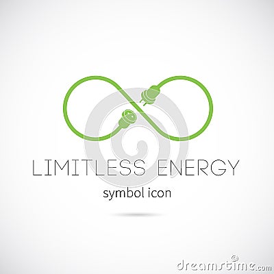 Limitless Energy Vector Concept Symbol Icon Vector Illustration