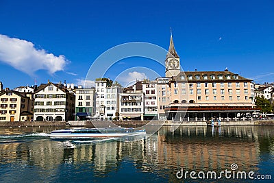 Limmat River in Zurich Stock Photo