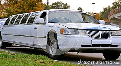 Luxury Stretch Limousine Stock Photo