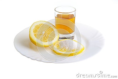 Limon on a plate Stock Photo