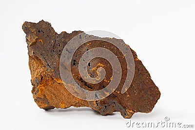 Limonite mineral also iron ore on white background Stock Photo