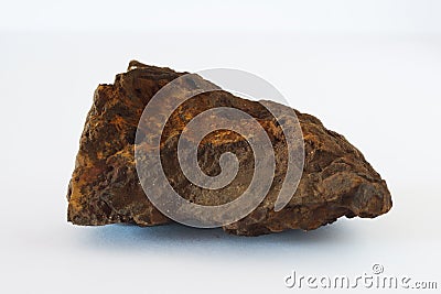 Limonite mineral also iron ore on white background Stock Photo