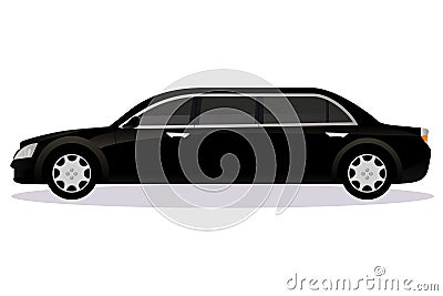 Limousine car body type Vector Illustration