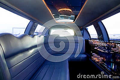 Limousine interior Stock Photo