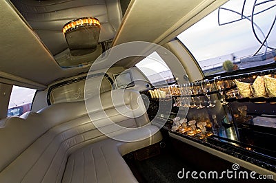 Limousine interior Stock Photo