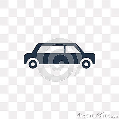 Limousine side view vector icon isolated on transparent background, Limousine side view transparency concept can be used web and Vector Illustration