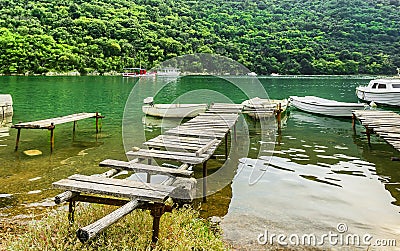 Limski Canal Limski Fjord in Istria near Rovinj Stock Photo