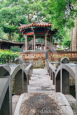 Lin Family Mansion and Garden in Taipei, Taiwan Stock Photo