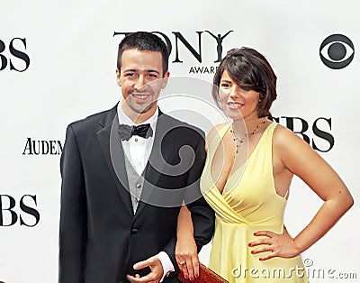 Lin-Manuel Miranda and Vanessa Nadal at 2009 Tony Awards Editorial Stock Photo