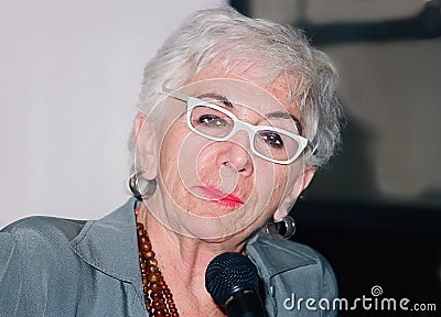 Lina Wertmuller at the Jerusalem Film Festival in 1992 Editorial Stock Photo
