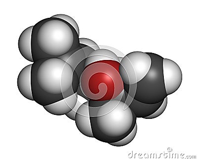 Linalool scent molecule. 3D rendering. Atoms are represented as spheres with conventional color coding: hydrogen (white), carbon ( Stock Photo