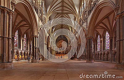 Lincoln Cathedral Nave Stock Photo