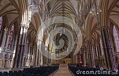 Lincoln Cathedral: vaulted ceiling Editorial Stock Photo