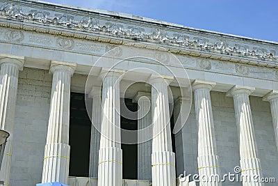 The Abraham Lincoln Memorial in Washington DC, United States, America Editorial Stock Photo