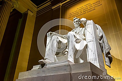 Lincoln Memorial statue Editorial Stock Photo