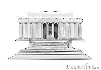 Lincoln Memorial vector illustration Vector Illustration