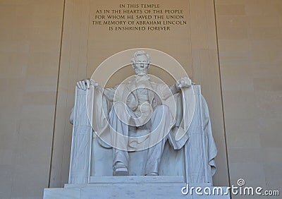 Lincoln Memorial, Washington DC Editorial Stock Photo