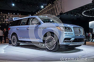 Lincoln Navigator shown at the New York International Auto Show Editorial Stock Photo