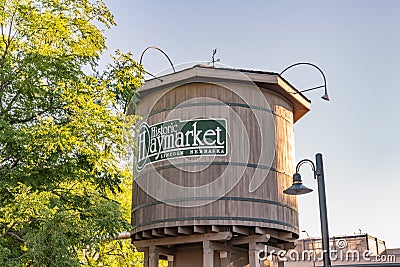 Lincoln, Nebraska Haymarket Water Tower Editorial Stock Photo