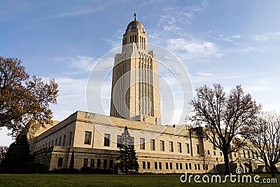 Lincoln Nebraska Capital Building Government Dome Architecture Stock Photo