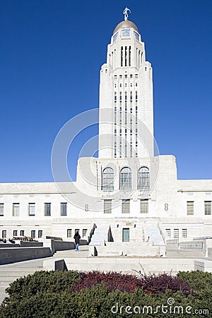 Lincoln, Nebraska - State Capitol Stock Photo