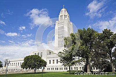 Lincoln, Nebraska - State Capitol Building Stock Photo