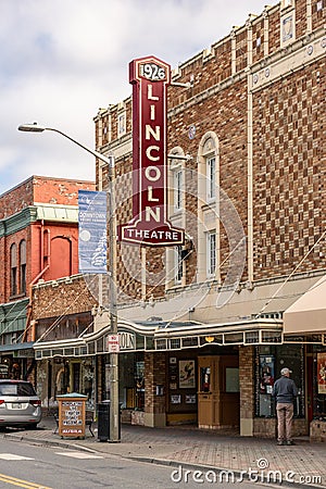 Lincoln Theatre Marquee Editorial Stock Photo
