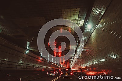 Lincoln tunnel traffic, New York city Editorial Stock Photo