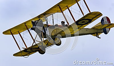 Royal Aircraft factory BE2c. First world war twin sseat bomber and recon aircraft. Editorial Stock Photo