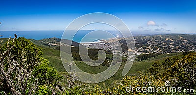 Linda Mar, Pacifica, Pacific Ocean, Mount Tamalpais, Tom Lantos Stock Photo