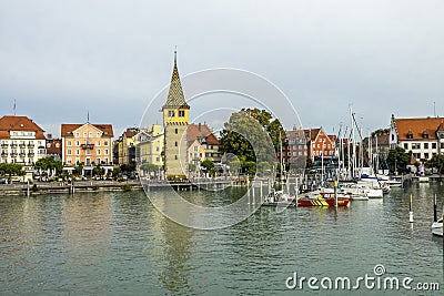 Lindau Hafen of Germany Editorial Stock Photo