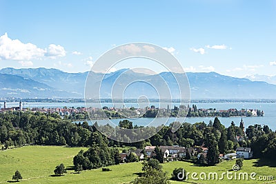 Lindau Island on Lake Constance Stock Photo