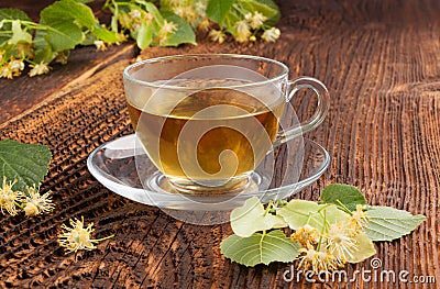 Linden herbal tea. Stock Photo