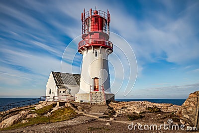Lindesnes Fyr Lighthouse, Norway Stock Photo