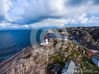 Lindesnes Fyr Lighthouse, Norway Stock Photo