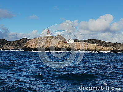 Lindesnes lighthouse in the most south of Norway Stock Photo