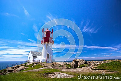 Lindesnes lighthouse Stock Photo