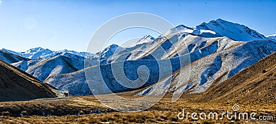 Lindis Pass Stock Photo