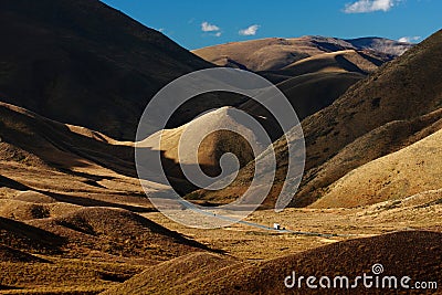 Lindis Pass, New Zealand Stock Photo