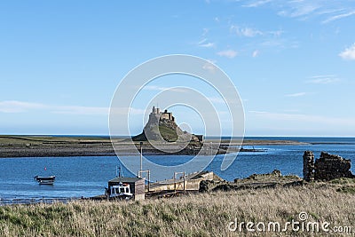 Lindisfarne castle Stock Photo