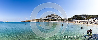 Lindos bay Editorial Stock Photo