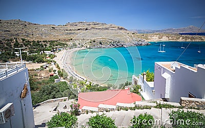 Lindos town in Rhodes, Greece Stock Photo