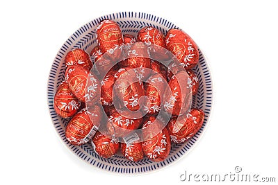 Lindt, Lindor Easter Egg chocolates in a bowl Editorial Stock Photo