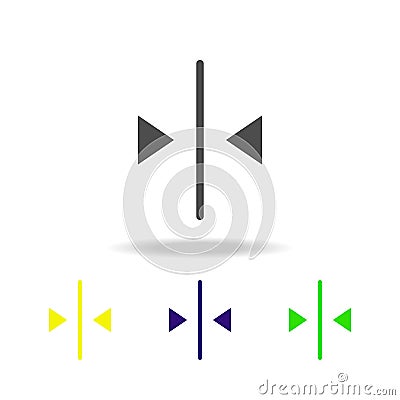 line allocation multicolor icon. Element of web icons. Signs and symbols icon for websites, web design, mobile app on white backg Stock Photo