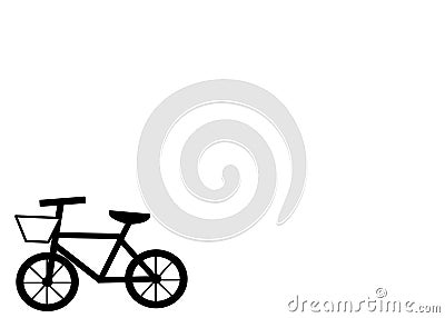 Line art drawing bicycle icon Stock Photo