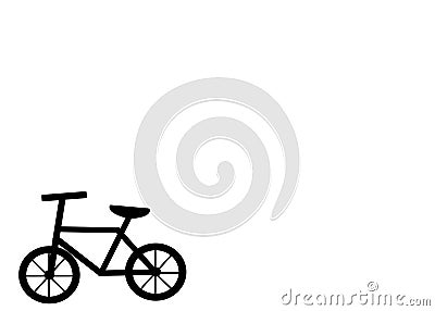 Line art drawing bicycle icon Stock Photo