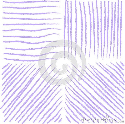 line art hand drawing doodle straight line horizontal and vertical pencil style in purple color pattern Vector Illustration