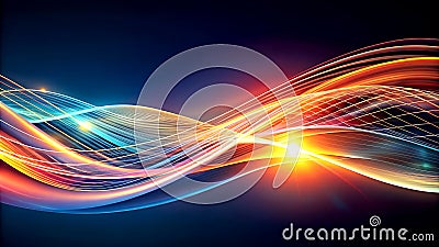 Line Art The Rhythmic Flow of Lines in a Study of Movement and Direction Generative AI Digital creation Stock Photo