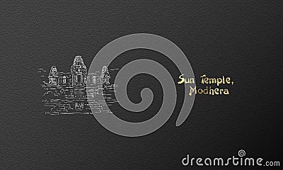 Line art Temple Design sun Temple Stock Photo