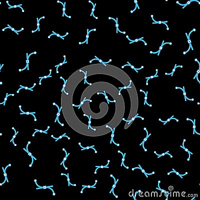 Line Bezier curve icon isolated seamless pattern on black background. Pen tool icon. Vector Stock Photo